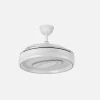 Ventilador retráctil Abrila Maracana blanco luz LED 50-107 cm