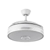 Ventilador retráctil Abrila Matanuska blanco luz LED 55-108 cm