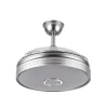 Ventilador retráctil Abrila Matanuska níquel gris luz LED 55-108 cm