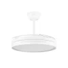 Ventilador retráctil Abrila Micenas blanco luz LED 50-106 cm