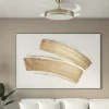 Ventilador retráctil Abrila Micenas cuero luz LED 50-106 cm