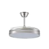 Ventilador retráctil Abrila Micenas níquel luz LED 50-106 cm