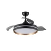 Ventilador retráctil Abrila Nalon negro luz LED 40-91 cm