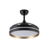 Ventilador retráctil Abrila Nalon negro luz LED 40-91 cm