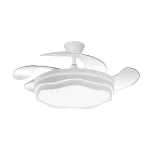 Ventilador retráctil Abrila Nasim blanco luz LED 50-107 cm