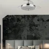 Ventilador retráctil Abrila Noto Cromo luz LED 50-108 cm