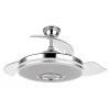 Ventilador retráctil Abrila Noto Cromo luz LED 50-108 cm