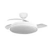 Ventilador retráctil Abrila Parlatore blanco luz LED 48-107 cm
