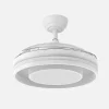 Ventilador retráctil Abrila Pitufo blanco luz LED 50-107 cm