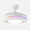 Ventilador retráctil Abrila Pitufo blanco luz LED 50-107 cm