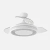 Ventilador retráctil Abrila Pitufo blanco luz LED 50-107 cm