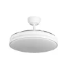 Ventilador retráctil Abrila Relampago blanco luz LED 48-107 cm