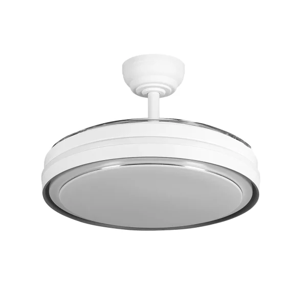 Ventilador retráctil Abrila Siux blanco luz LED 48-107 cm