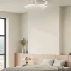Ventilador retráctil Abrila Tempano blanco luz LED 50-106 cm