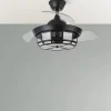 Ventilador retráctil Abrila Tornado Mini negro con luz 40-91 cm