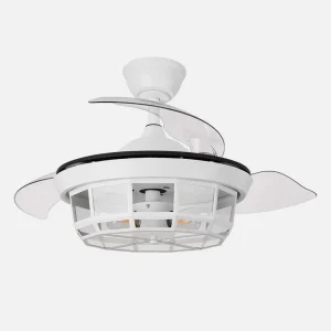 Ventilador retráctil Abrila Tornado Mini blanco con luz 40-91 cm