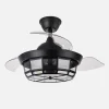 Ventilador retráctil Abrila Tornado Mini negro con luz 40-91 cm