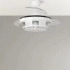Ventilador retráctil Abrila Tornado Mini blanco con luz 40-91 cm