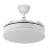 Ventilador retráctil Abrila Tridente Mini blanco luz LED 40-91 cm
