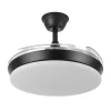 Ventilador retráctil Abrila Tridente Mini negro luz LED 40-91 cm