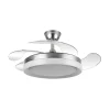 Ventilador retráctil Abrila Zenit níquel luz LED 50-107 cm
