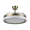 Ventilador retráctil Abrila Zenit cuero luz LED 50-107 cm