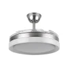 Ventilador retráctil Abrila Zenit níquel luz LED 50-107 cm