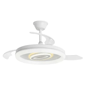 ventilador-techo-retractil-alemar-bribon-led-motor-dc-3-aspas-blanco-16021 Ventilador retráctil Alemar Bribon blanco luz ovalada LED 48-106 cm