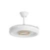 Ventilador retráctil Alemar Bribon blanco madera luz LED 50-107 cm