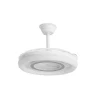 Ventilador retráctil Alemar Bribon blanco plata luz LED 48-106 cm
