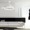 Ventilador retráctil Alemar Bribon blanco luz ovalada LED 48-106 cm