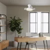 Ventilador retráctil Alemar Cabrio blanco luz LED 28-71 cm