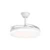 Ventilador retráctil Alemar Creta blanco luz LED 50-107 cm
