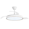 Ventilador retráctil Alemar Dublin blanco madera clara LED 50-107 cm