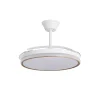 Ventilador retráctil Alemar Dublin blanco madera clara LED 50-107 cm
