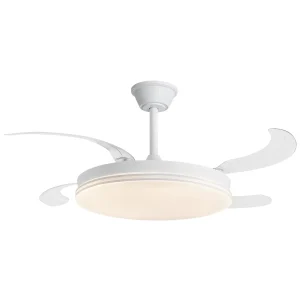 Ventilador retráctil Alemar Ecos blanco luz LED 50-107 cm