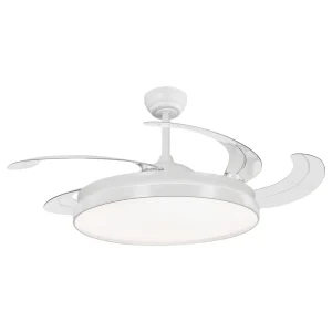 Ventilador retráctil Alemar Henry blanco luz LED 60-132 cm