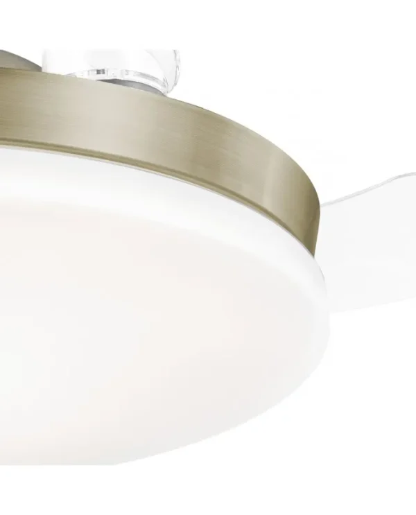 Ventilador retráctil Alemar Malta cuero luz LED 50-107 cm