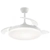 Ventilador retráctil Alemar Malta Mini café luz LED 40-91 cm