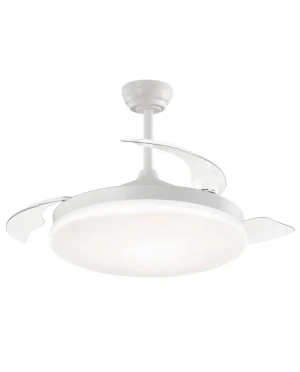 Ventilador retráctil Alemar Malta Mini café luz LED 40-91 cm