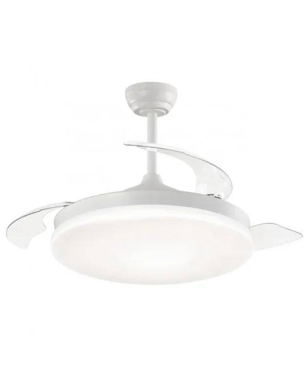 Ventilador retráctil Alemar Malta Mini café luz LED 40-91 cm