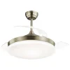 Ventilador retráctil Alemar Malta Mini cuero luz LED 40-91 cm