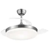 Ventilador retráctil Alemar Malta Mini níquel luz LED 40-91 cm