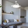 Ventilador retráctil Alemar Malta Mini café luz LED 40-91 cm