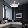 Ventilador retráctil Alemar Nelo blanco luz LED 50-107 cm