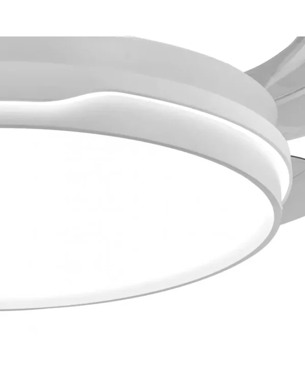 Ventilador retráctil Alemar Nelo blanco luz LED 50-107 cm