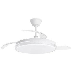Ventilador retráctil Alemar Nova blanco luz LED 50-107 cm