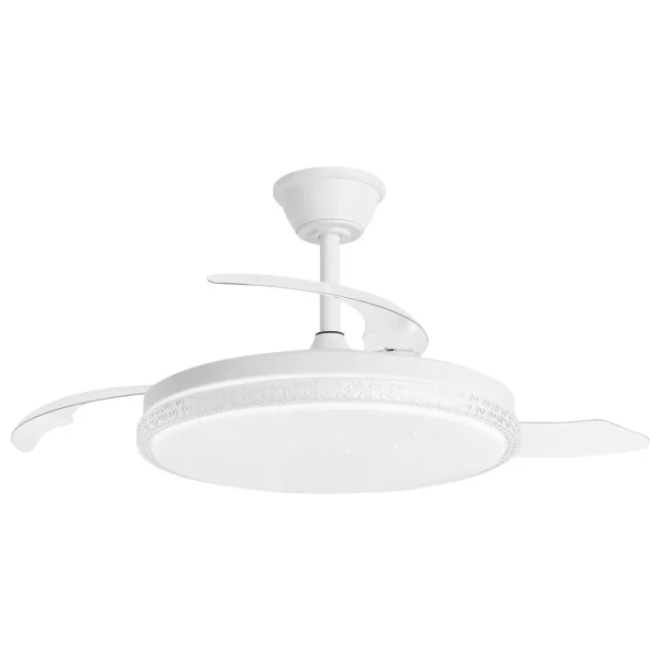 Ventilador retráctil Alemar Nova blanco luz LED 50-107 cm