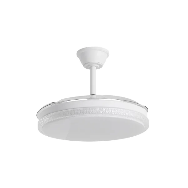 Ventilador retráctil Alemar Nova blanco luz LED 50-107 cm