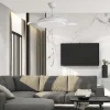 Ventilador retráctil Alemar Nova blanco luz LED 50-107 cm